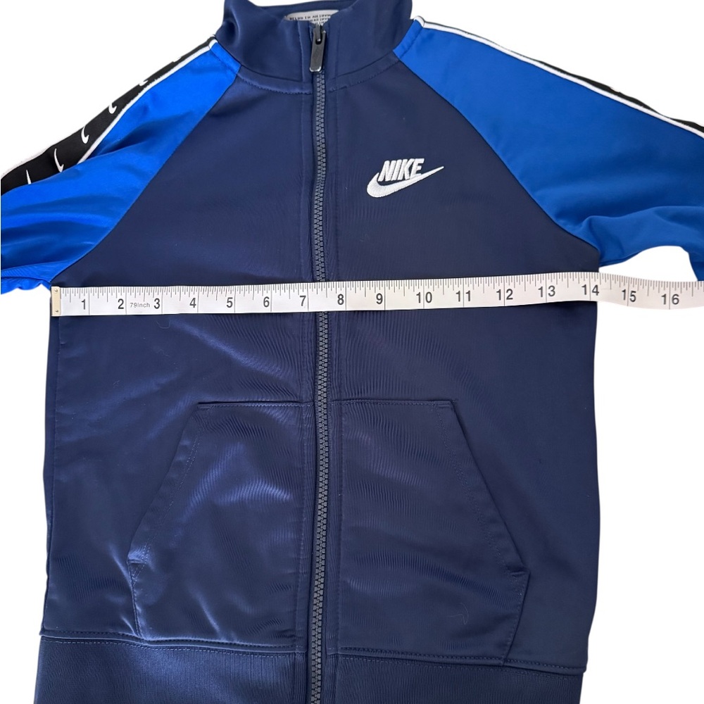 Nike Track Zip Up Jacket Blue & Black kids Size 7 - Picture 3 of 6
